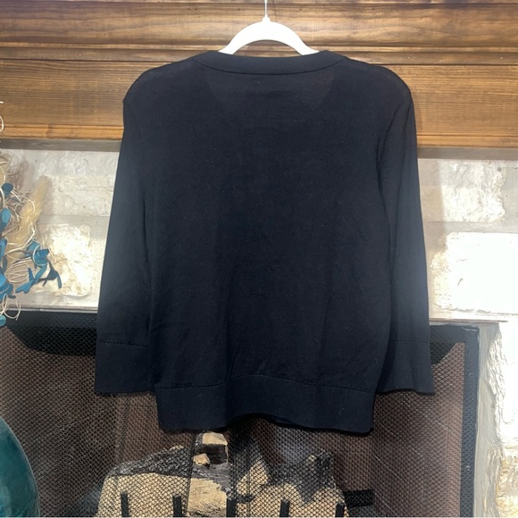 Kate Spade Kati Jewel Embellished Black Cardigan Sweater - Picture 12 of 15